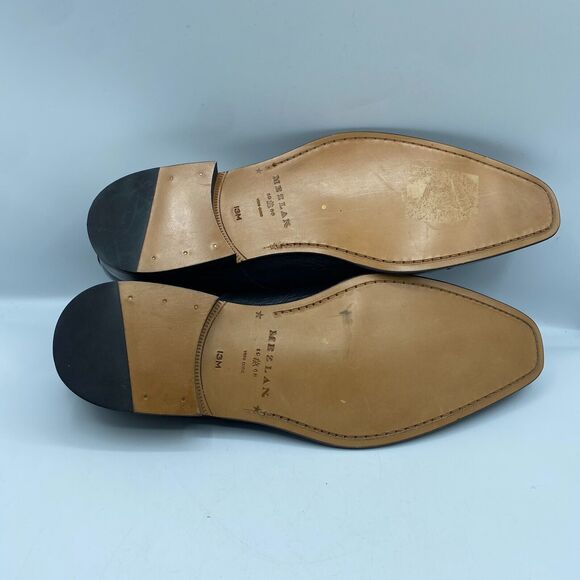 Mezlan Milani Loafer Mens 13M Black Deerskin Calfskin Leather Shoes Classy NWOB main image 8
